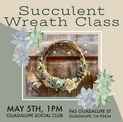 May 5th, 1pm Succulent Wreath Class with Susie from The Flowering Stone